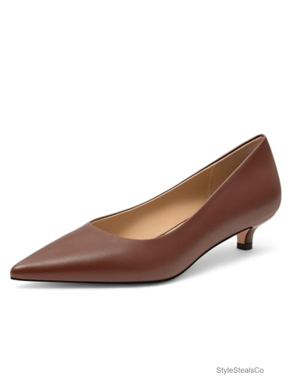 Kitten Heels Pointed Toe Closed Toe Faux Leather Pumps Office Wedding